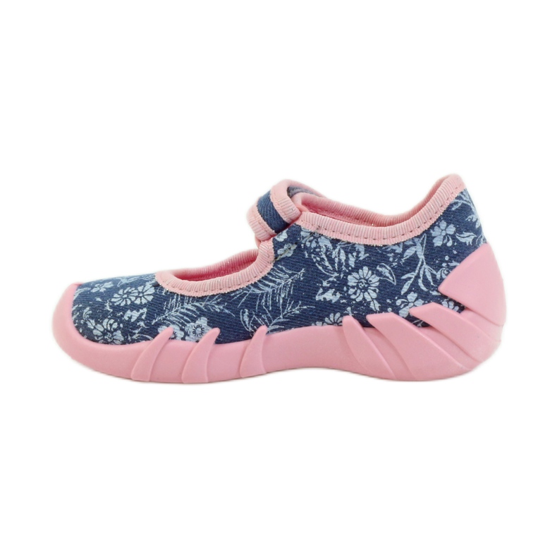 Bailarinas casacas con flores Befado 109p160 rosado gris azul 2