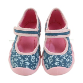 Bailarinas casacas con flores Befado 109p160 rosado gris azul 4
