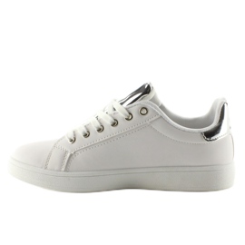 Deportivas Sweet lips FB-15 BLANCO/PLATA con parches 2 Deportivas Sweet lips FB-15 BLANCO/PLATA con parches 2