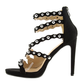 Sandalias negras de tacón alto C-37 Black negro 3