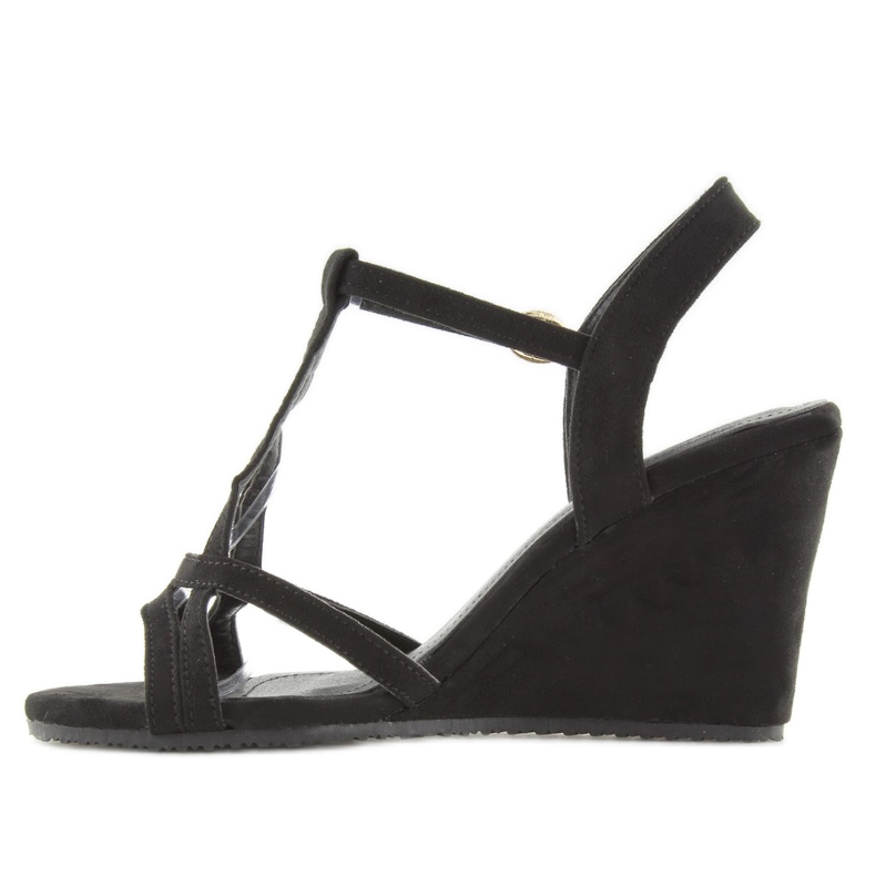 Sandalias cuña negras 266-7 negro 2