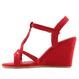 Sandalias cuña rojas 266-7 rojo 2 Sandalias cuña rojas 266-7 rojo 2