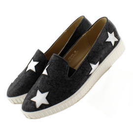 Deportivas con estrellas FE454 Negro suela alta 3