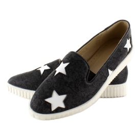 Deportivas con estrellas FE454 Negro suela alta 2