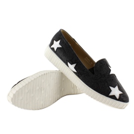 Deportivas con estrellas FE454 Negro suela alta 4