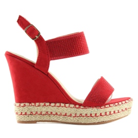 Sandalias cuña rojas 3811-7 Rojo 5
