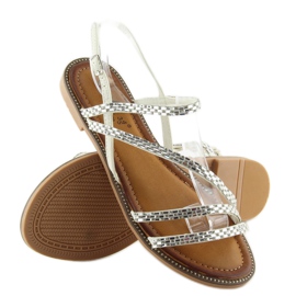 Sandalias con circonitas blancas FM814 blanco 2 Sandalias con circonitas blancas FM814 blanco 2