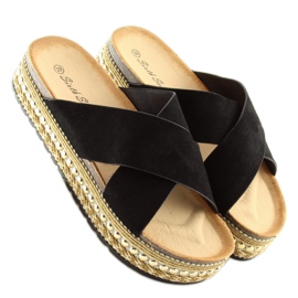 Alpargatas slippers H55 negras negro 4