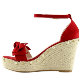 Sandalias rojas, alpargatas en cuñas rojo 2 Sandalias rojas, alpargatas en cuñas rojo 2