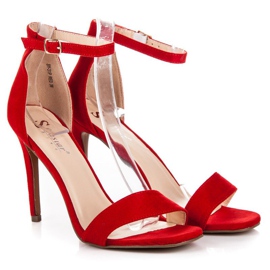 Seastar Sandalias rojas en un tacón alto rojo 6