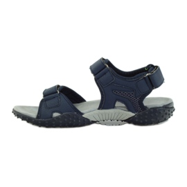 American Club Sandalias con aplicación de piel americana 1715 azul marino 2