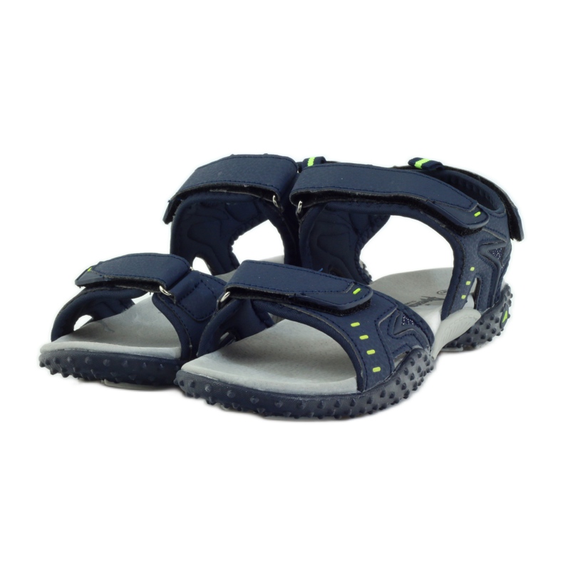 American Club Sandalias con aplicación de piel americana 1715 azul marino 3