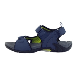 American Club Sandalias americanas de mujer con plantilla de foam azul marino 2