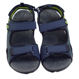 American Club Sandalias americanas de mujer con plantilla de foam azul marino 4