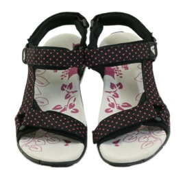 American Club Sandalias con aplicación de piel americana 1717 rosa negro 4