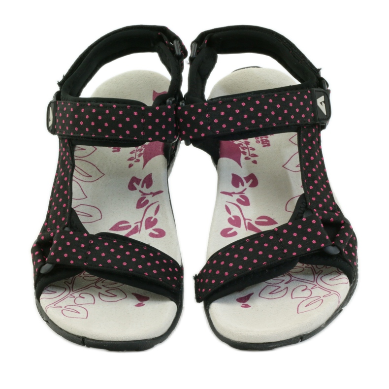 American Club Sandalias con aplicación de piel americana 1717 rosado negro 4