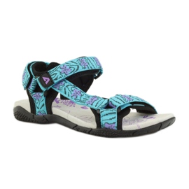 American Club Sandalias con aplicación de piel americana 1717 azul púrpura 1