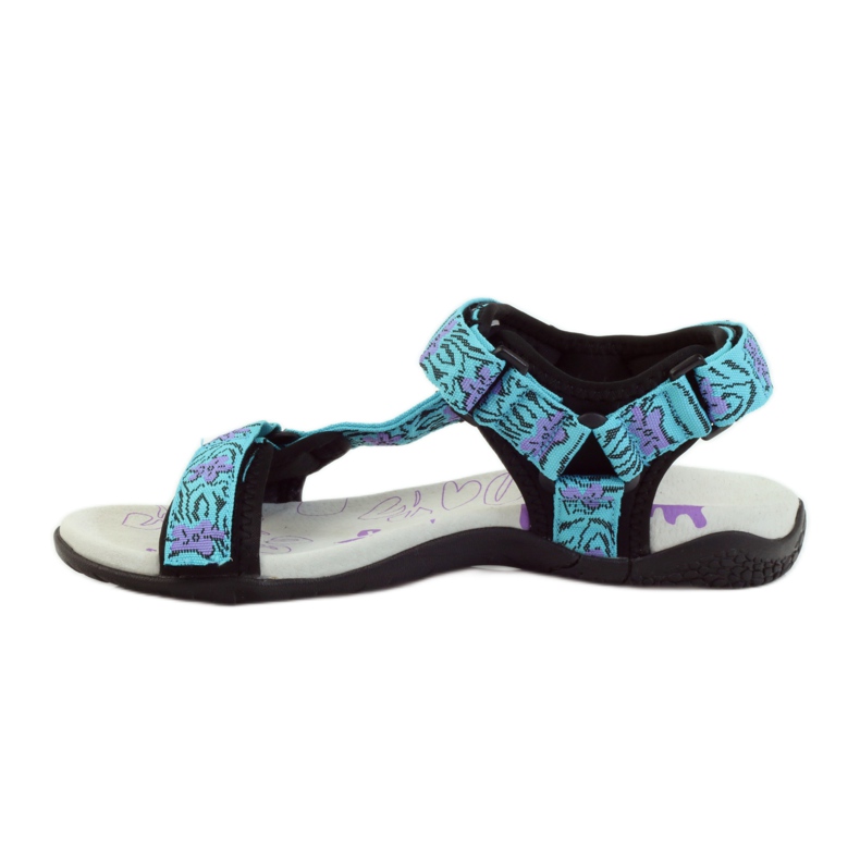 American Club Sandalias con aplicación de piel americana 1717 azul violeta 2 American Club Sandalias con aplicación de piel americana 1717 azul violeta 2