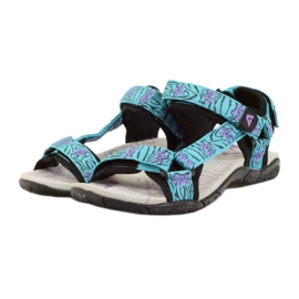 American Club Sandalias con aplicación de piel americana 1717 azul púrpura 3