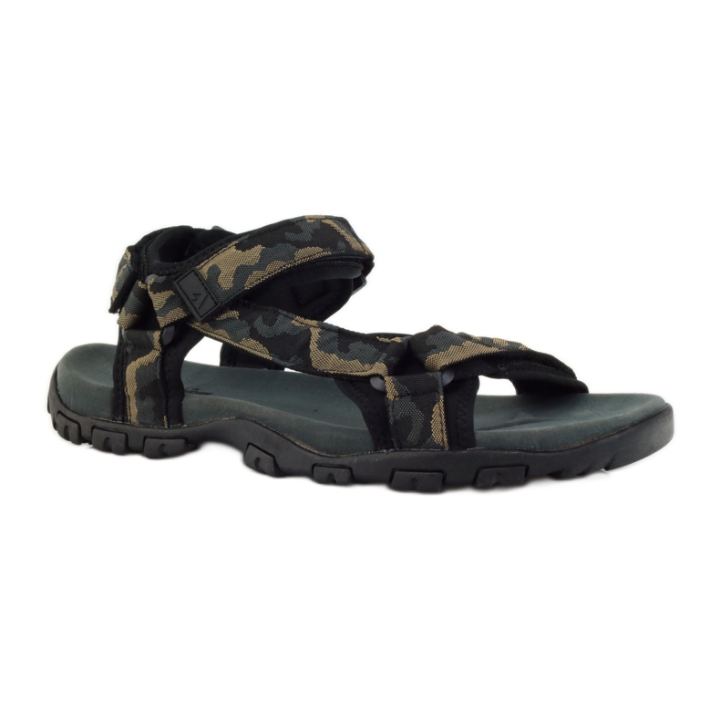 American Club Sandalias inserto piel americana 1729 camo negro marrón gris 1