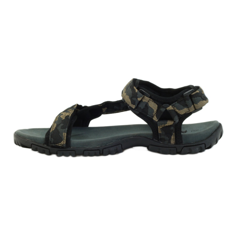 American Club Sandalias inserto piel americana 1729 camo negro marrón gris 2