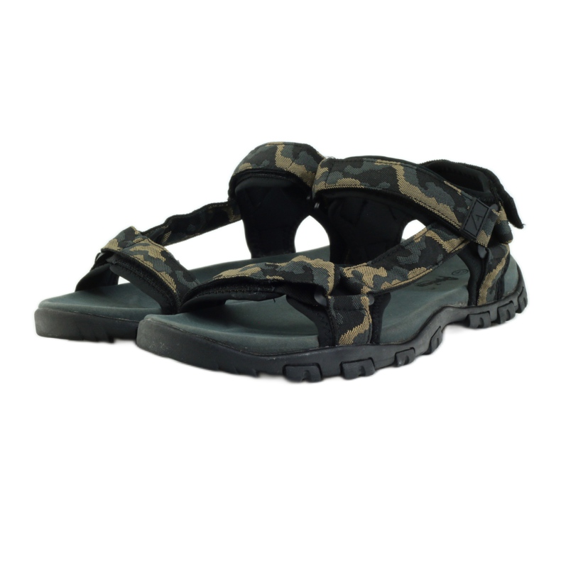 American Club Sandalias inserto piel americana 1729 camo negro marrón gris 3