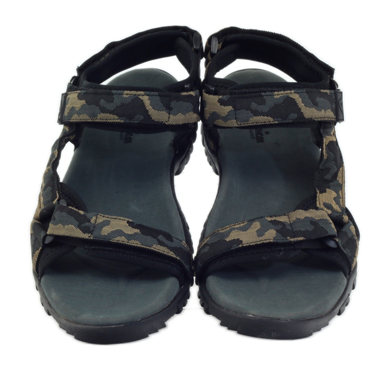 American Club Sandalias inserto piel americana 1729 camo negro marrón gris 4