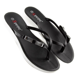 Negro Chanclas negras NK15P Black 4