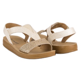Sandalias vinceza doradas dorado 3