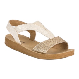 Sandalias vinceza doradas dorado 4