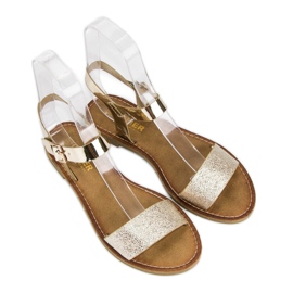 Comer Elegantes sandalias doradas dorado 5