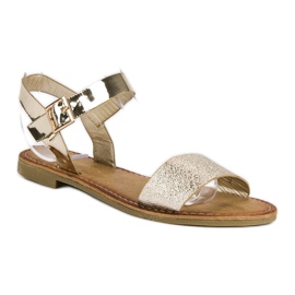 Comer Elegantes sandalias doradas dorado 2
