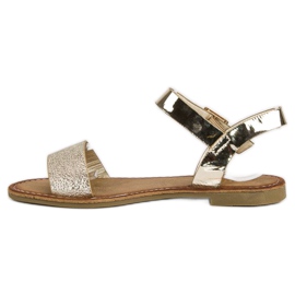 Comer Elegantes sandalias doradas dorado 3