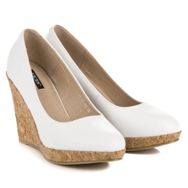 Bombas de cuña VICES blanco 3