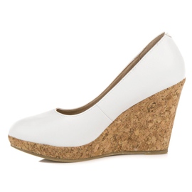 Bombas de cuña VICES blanco 5