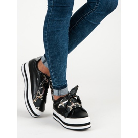Vices Zapatillas con estilo en la plataforma vicios. negro 1