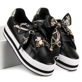 Vices Zapatillas con estilo en la plataforma vicios. negro 2