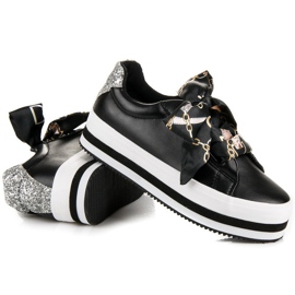 Vices Zapatillas con estilo en la plataforma vicios. negro 5