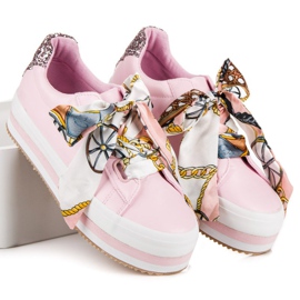 Vices Zapatillas con estilo en la plataforma vicios. rosa 2