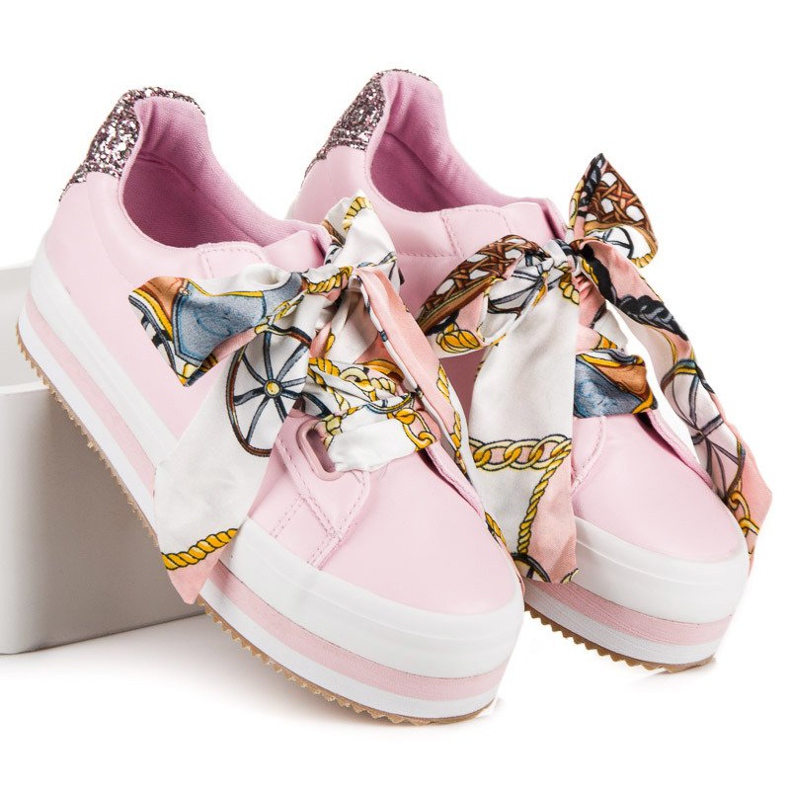 Vices Zapatillas con estilo en la plataforma vicios. rosa 2