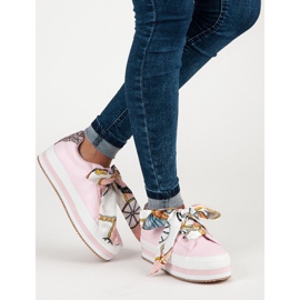 Vices Zapatillas con estilo en la plataforma vicios. rosa 1