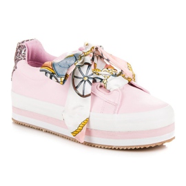 Vices Zapatillas con estilo en la plataforma vicios. rosado 3