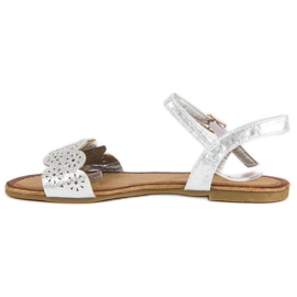 Comer Sandalias planas abrochadas con hebilla gris 3