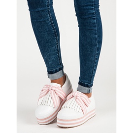 Zapatillas VICES de moda blanco rosa 1