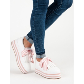Zapatillas VICES de moda blanco rosa 2