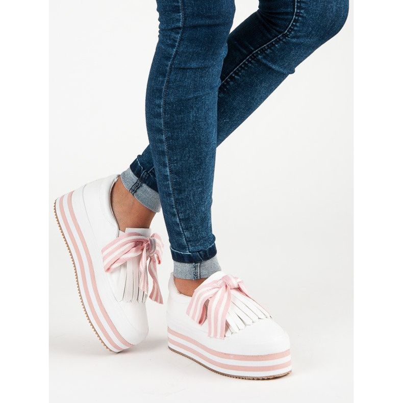 Zapatillas VICES de moda blanco rosa 2