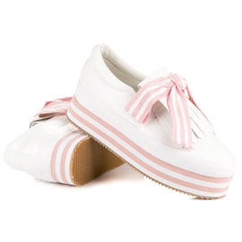 Zapatillas VICES de moda blanco rosado 4