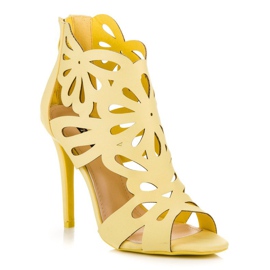 Vices Elegantes sandalias con vicios en la parte superior amarillo 3