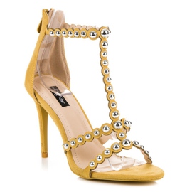 Sandalias de ante amarillas amarillo 2