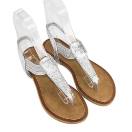 Comer Chanclas con una banda elástica gris 5